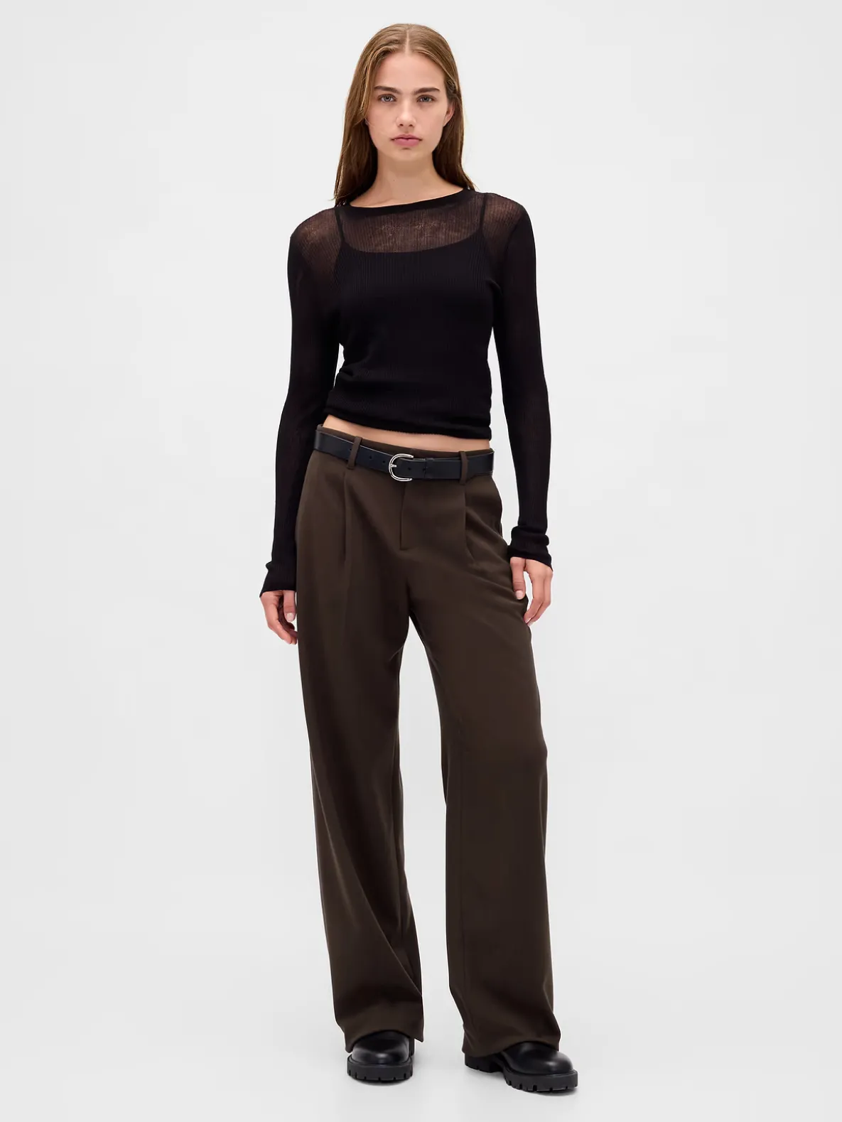 365 Low Rise Brushed Twill Pleated Trousers