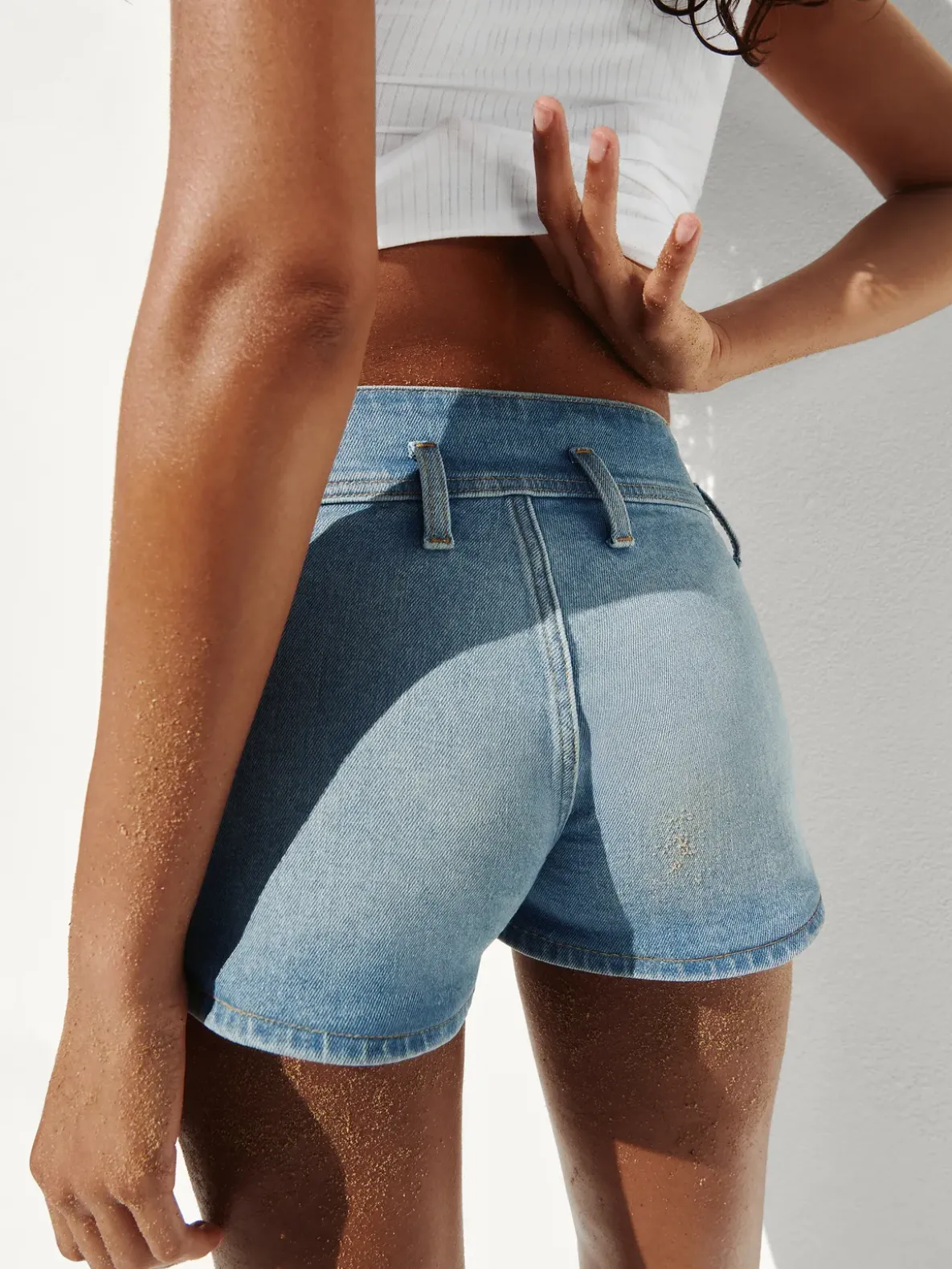 3" Low Rise Denim Shorts