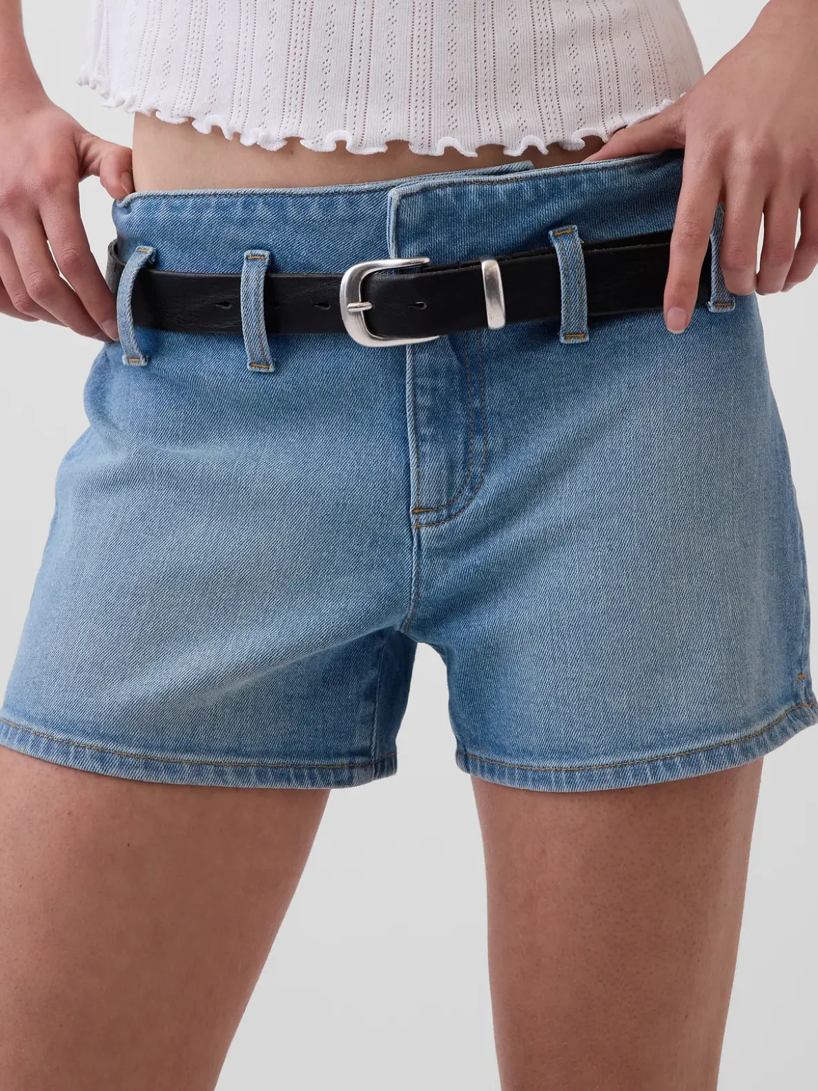 3" Low Rise Denim Shorts