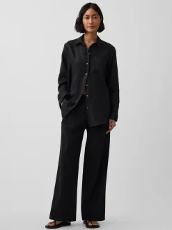 365 Low Rise Linen-Blend Trousers