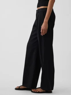 365 Low Rise Linen-Blend Trousers