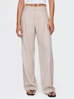 365 Low Rise Linen-Blend Trousers