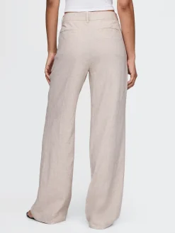 365 Low Rise Linen-Blend Trousers