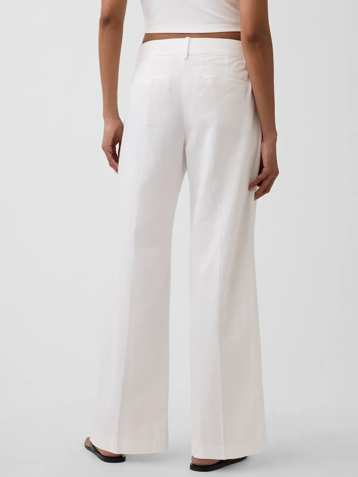 365 Low Rise Linen-Blend Trousers