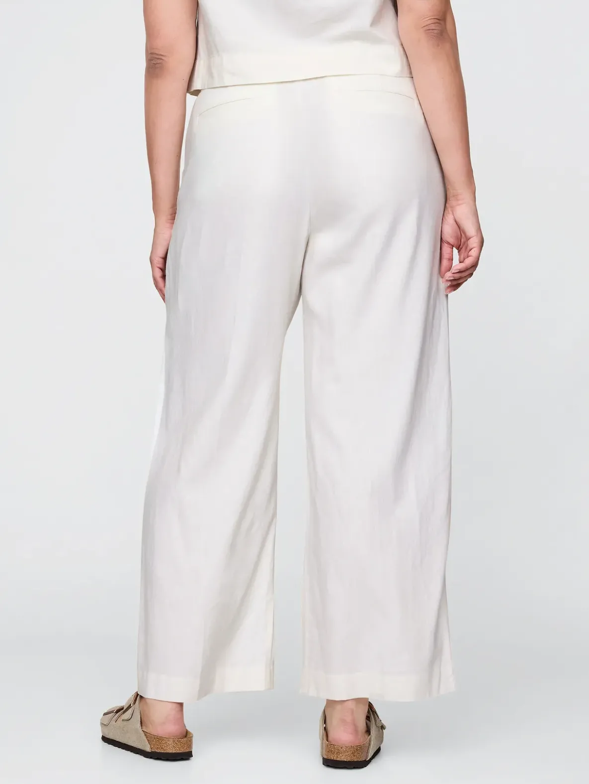 365 Low Rise Linen-Blend Trousers