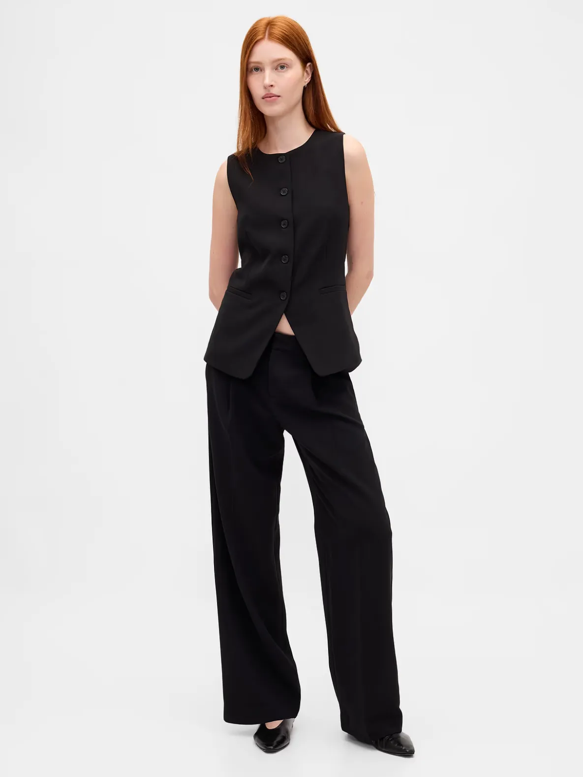 365 Low Rise Pleated Wide-Leg Trousers