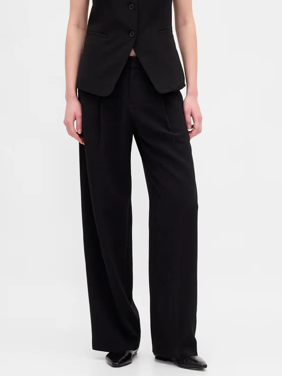 365 Low Rise Pleated Wide-Leg Trousers