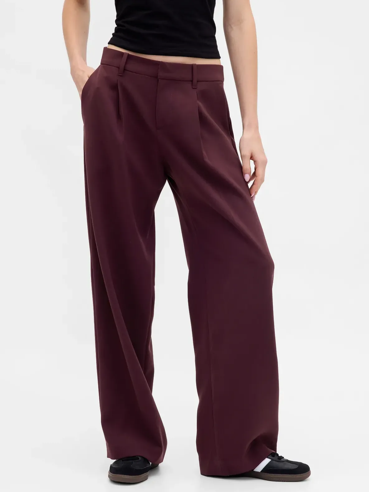 365 Low Rise Pleated Wide-Leg Trousers