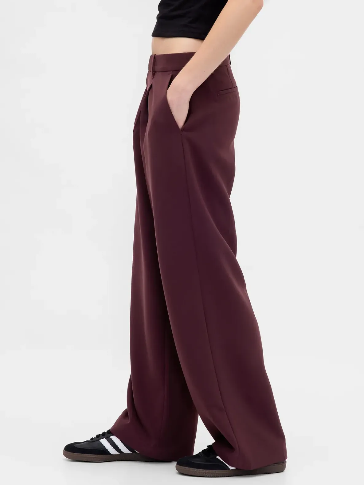 365 Low Rise Pleated Wide-Leg Trousers