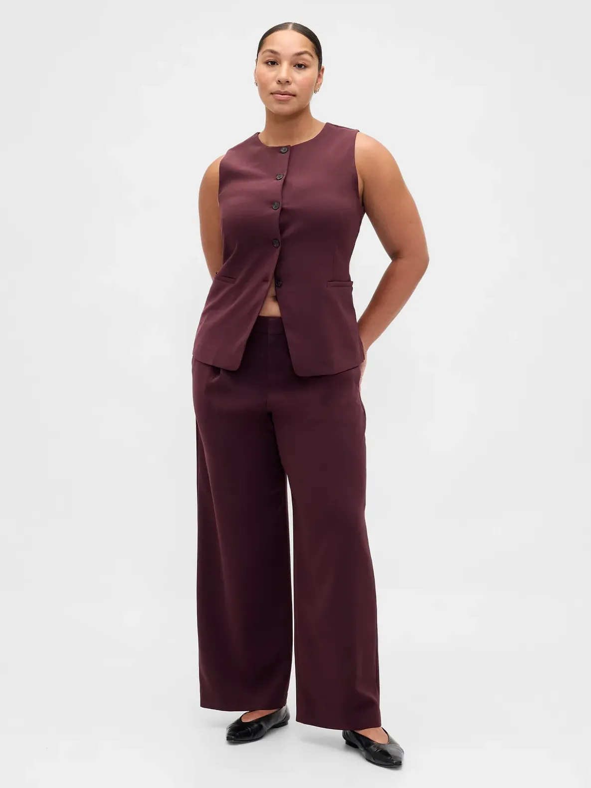 365 Low Rise Pleated Wide-Leg Trousers