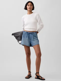 3.5” Low Slung Easy Denim Shorts