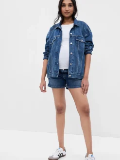 4" Maternity Full Panel Denim Shorts