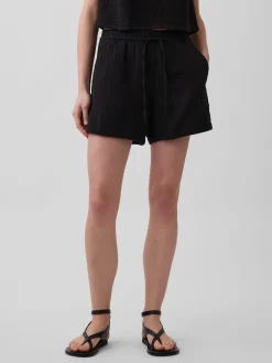 4" Mid Rise Cotton Gauze Easy Shorts