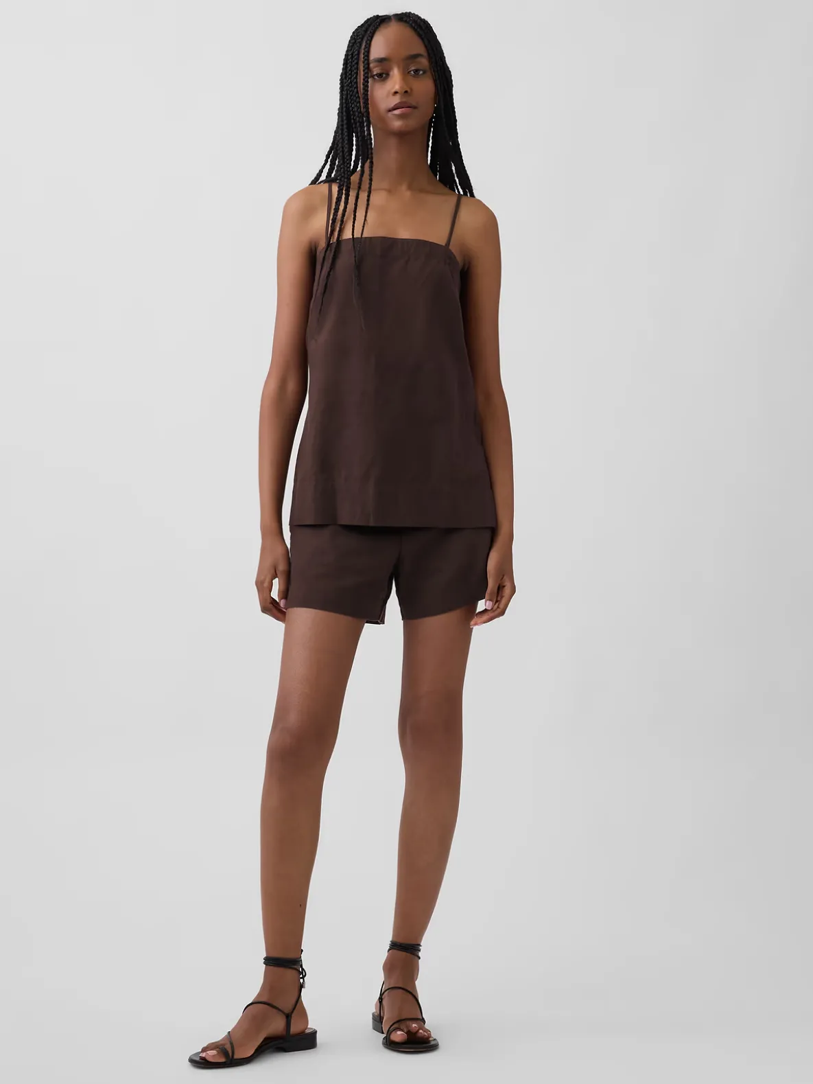 4" Mid Rise Linen-Blend Shorts