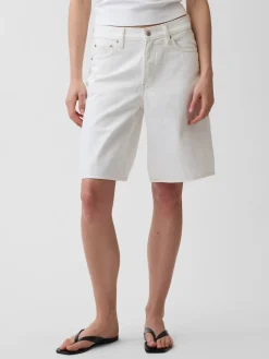 11" Mid Rise Longline Denim Shorts