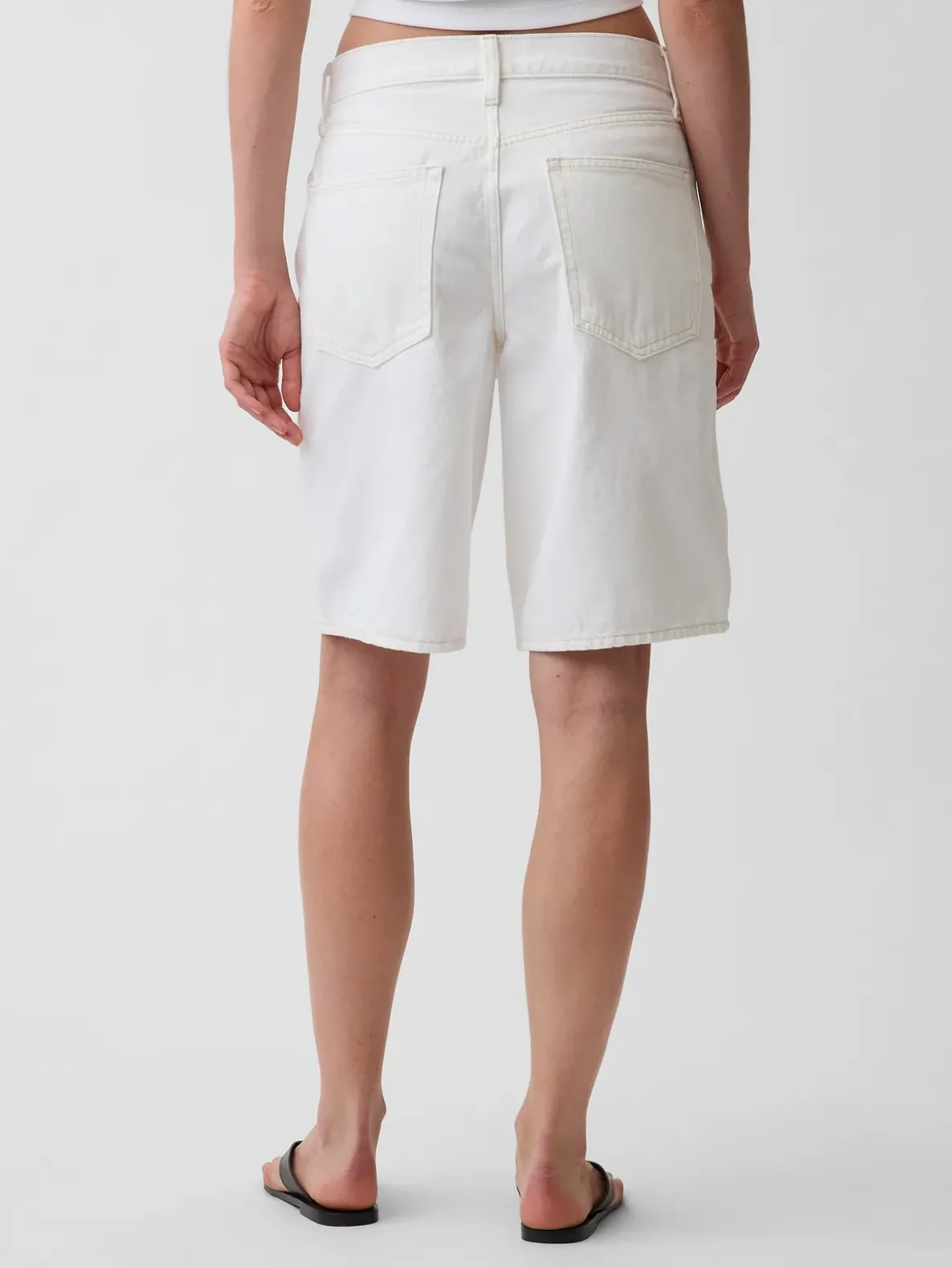 11" Mid Rise Longline Denim Shorts
