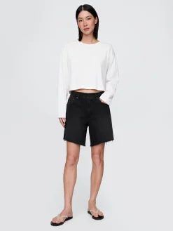 8" Mid Rise '90s Loose Denim Bermuda Shorts