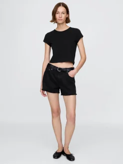 4" Mid Rise UltraSoft Relaxed Cutoff Shorts