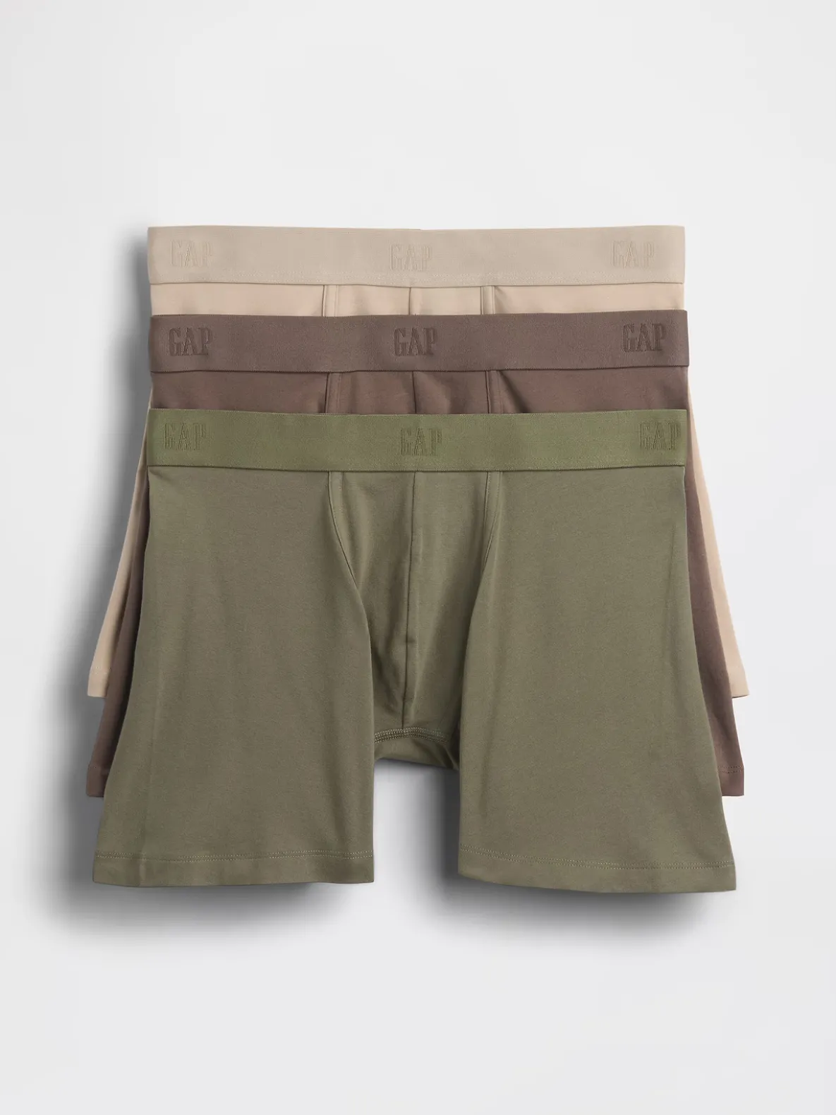 5" Organic Stretch Cotton Boxer Briefs (3-Pack)