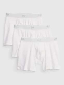 5" Organic Stretch Cotton Boxer Briefs (3-Pack)