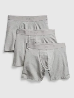5" Organic Stretch Cotton Boxer Briefs (3-Pack)