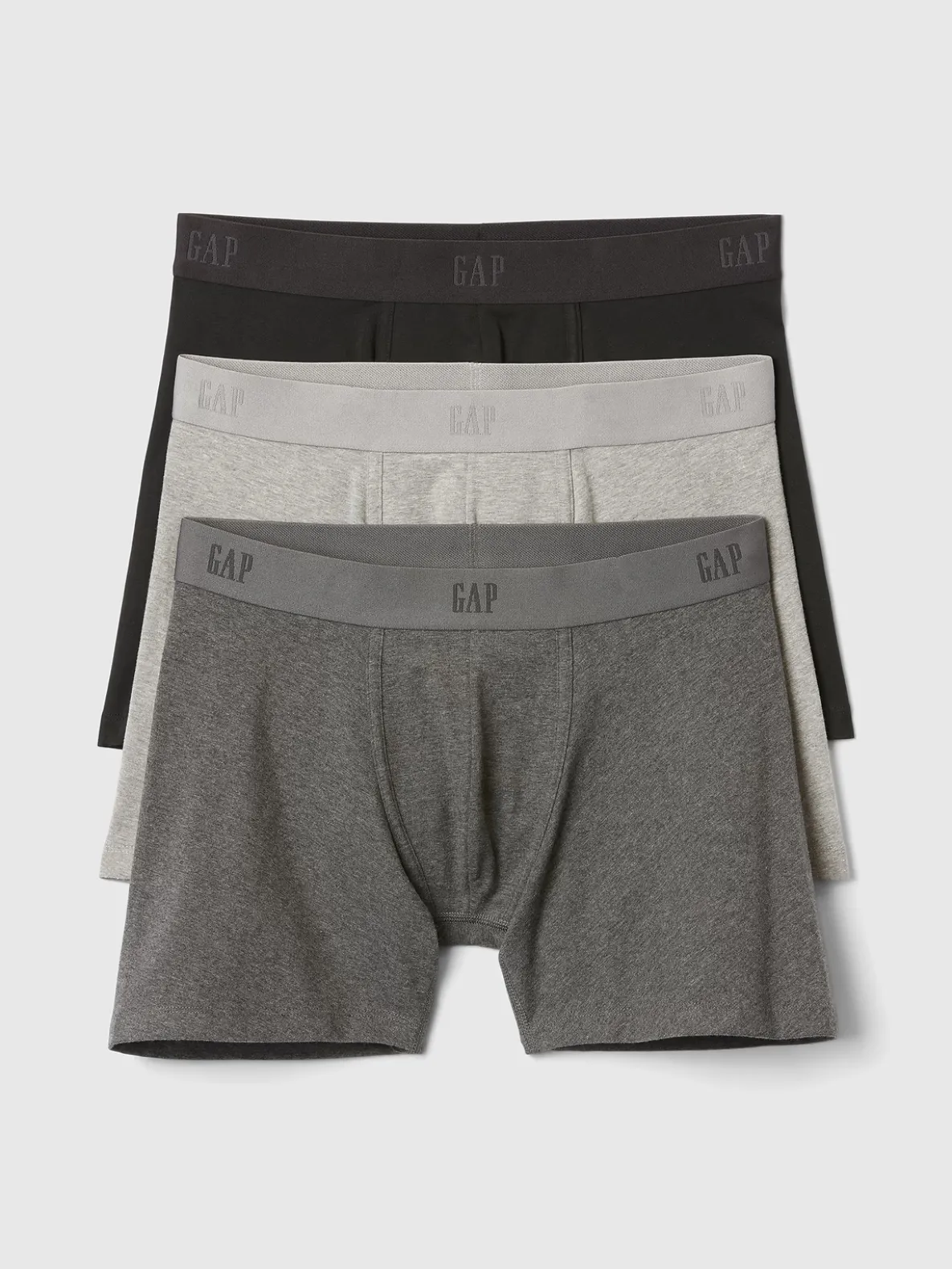 5" Organic Stretch Cotton Boxer Briefs (3-Pack)