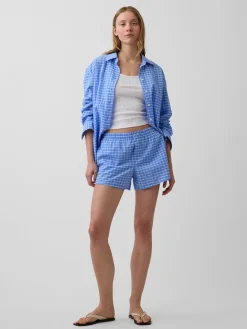 4" Seersucker Plaid Boxer Shorts