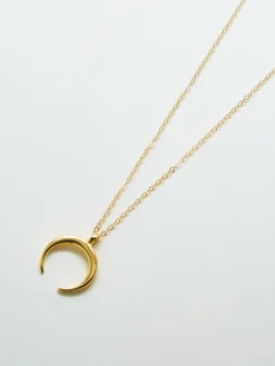 Admiral Row Gold Crescent Moon Necklace