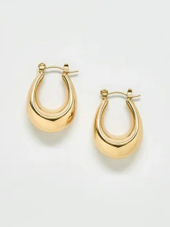 Admiral Row Gold Oval Hoop Earrings