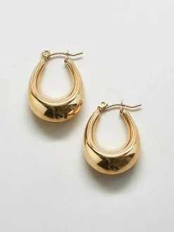 Admiral Row Gold Oval Hoop Earrings