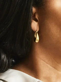 Admiral Row Gold Oval Hoop Earrings