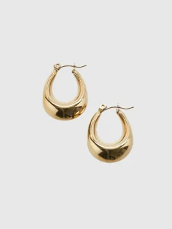 Admiral Row Gold Oval Hoop Earrings