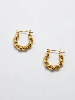 Admiral Row Gold Oval Twist Hoop Earrings