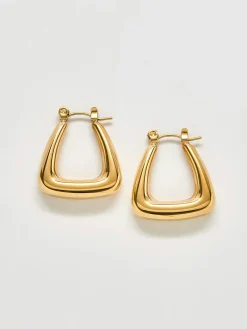 Admiral Row Gold Triangle Hoop Earrings