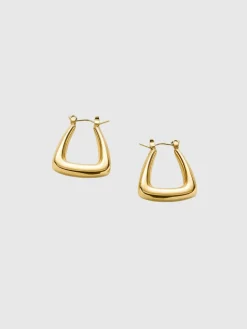 Admiral Row Gold Triangle Hoop Earrings
