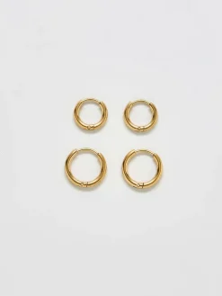 Admiral Row Mini Hoop Earrings Double Pack