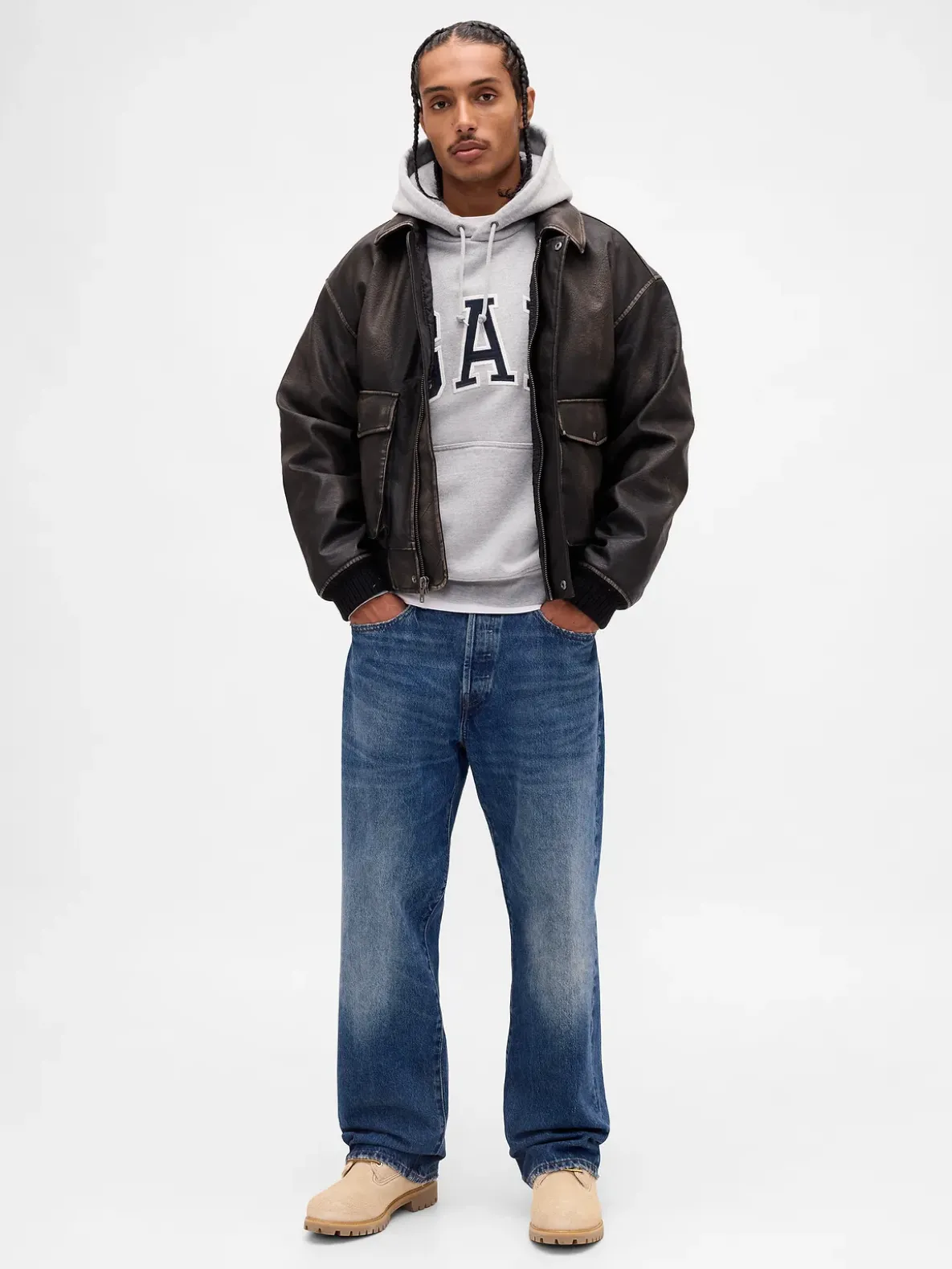 Adult Extra Heavyweight French Terry Oversized Logo Hoodie