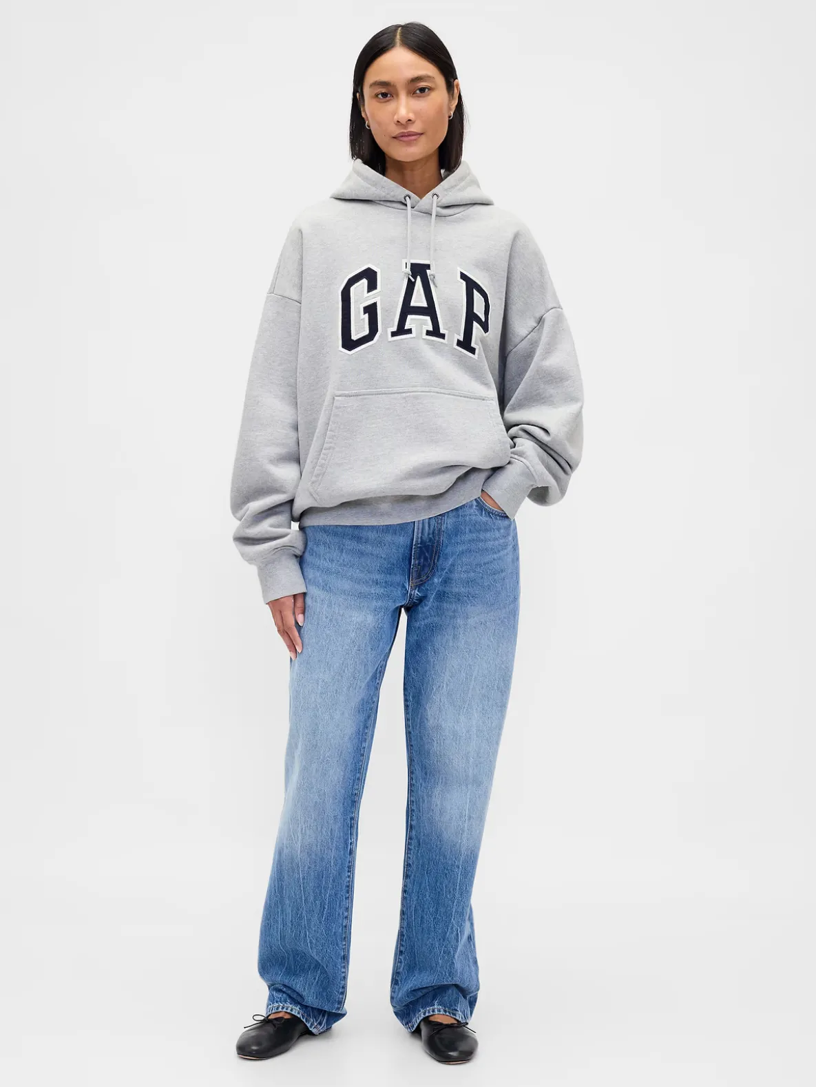 Adult Extra Heavyweight French Terry Oversized Logo Hoodie