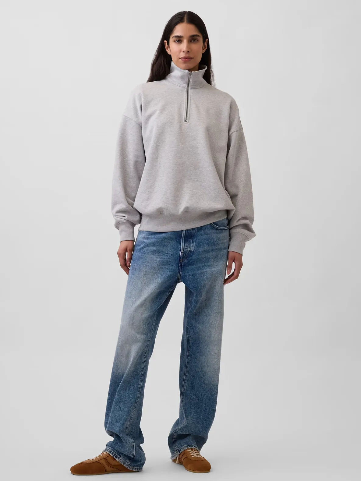 Adult Heavyweight Oversized Quarter-Zip Pullover