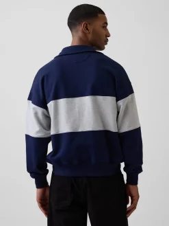 Adult Heavyweight Oversized Quarter-Zip Polo Sweatshirt