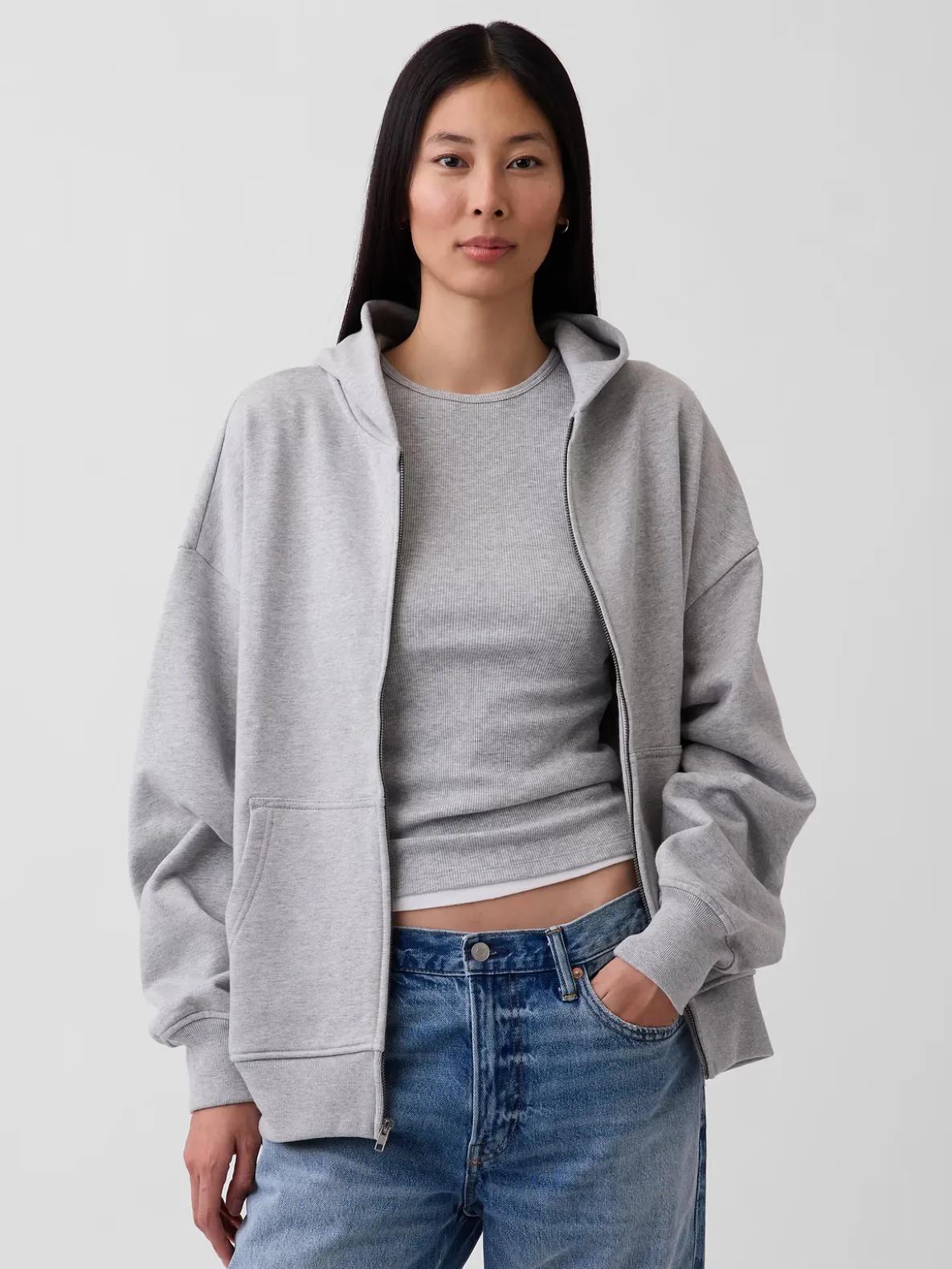 Adult Heavyweight Oversized Zip Hoodie