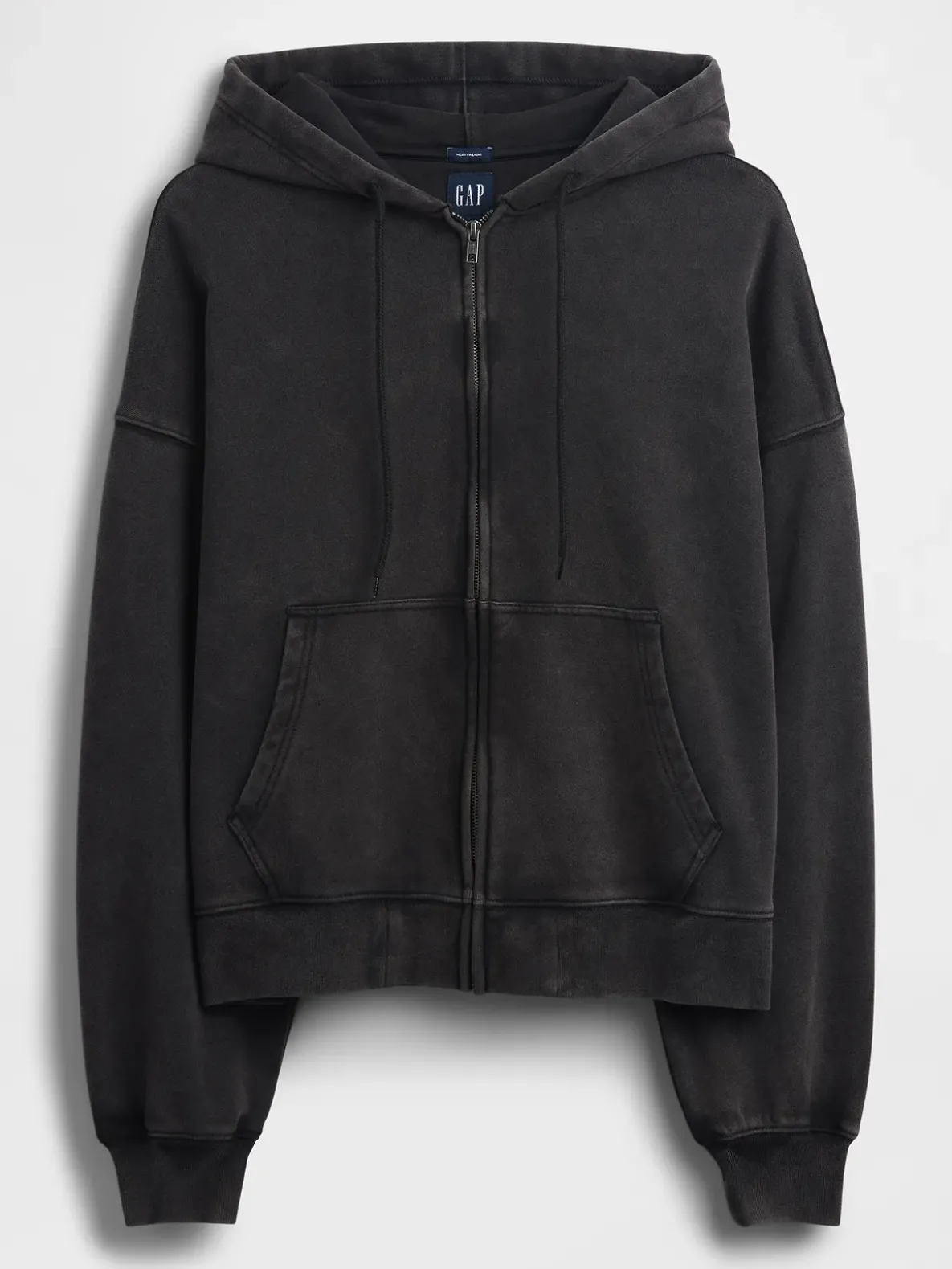 Adult Heavyweight Oversized Crop Zip Hoodie