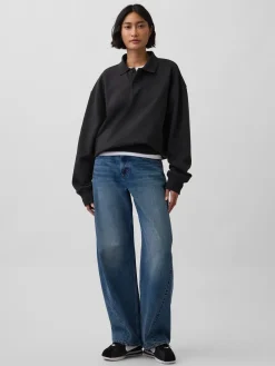 Adult Heavyweight Oversized Polo Sweatshirt