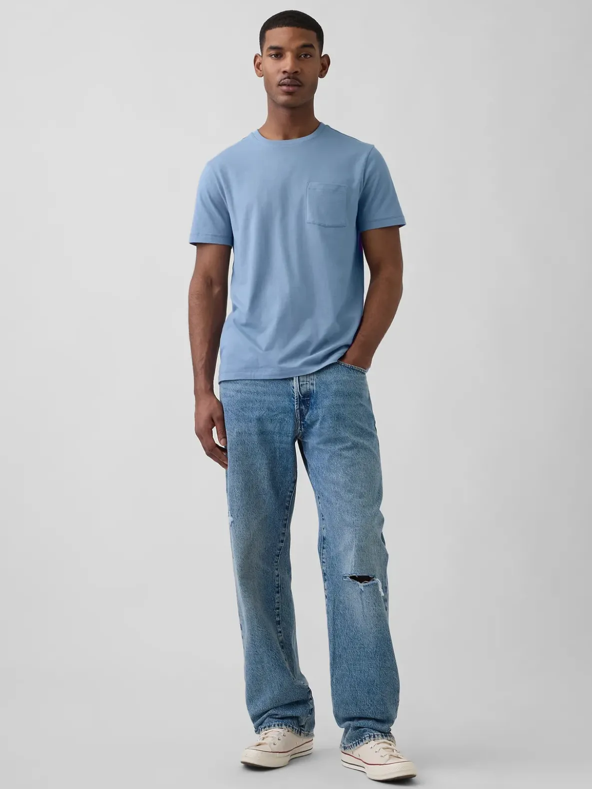 Adult Organic Cotton Pocket T-Shirt