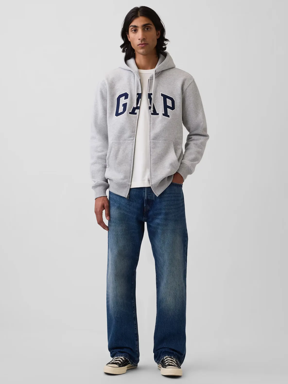Adult VintageSoft Arch Logo Zip Hoodie