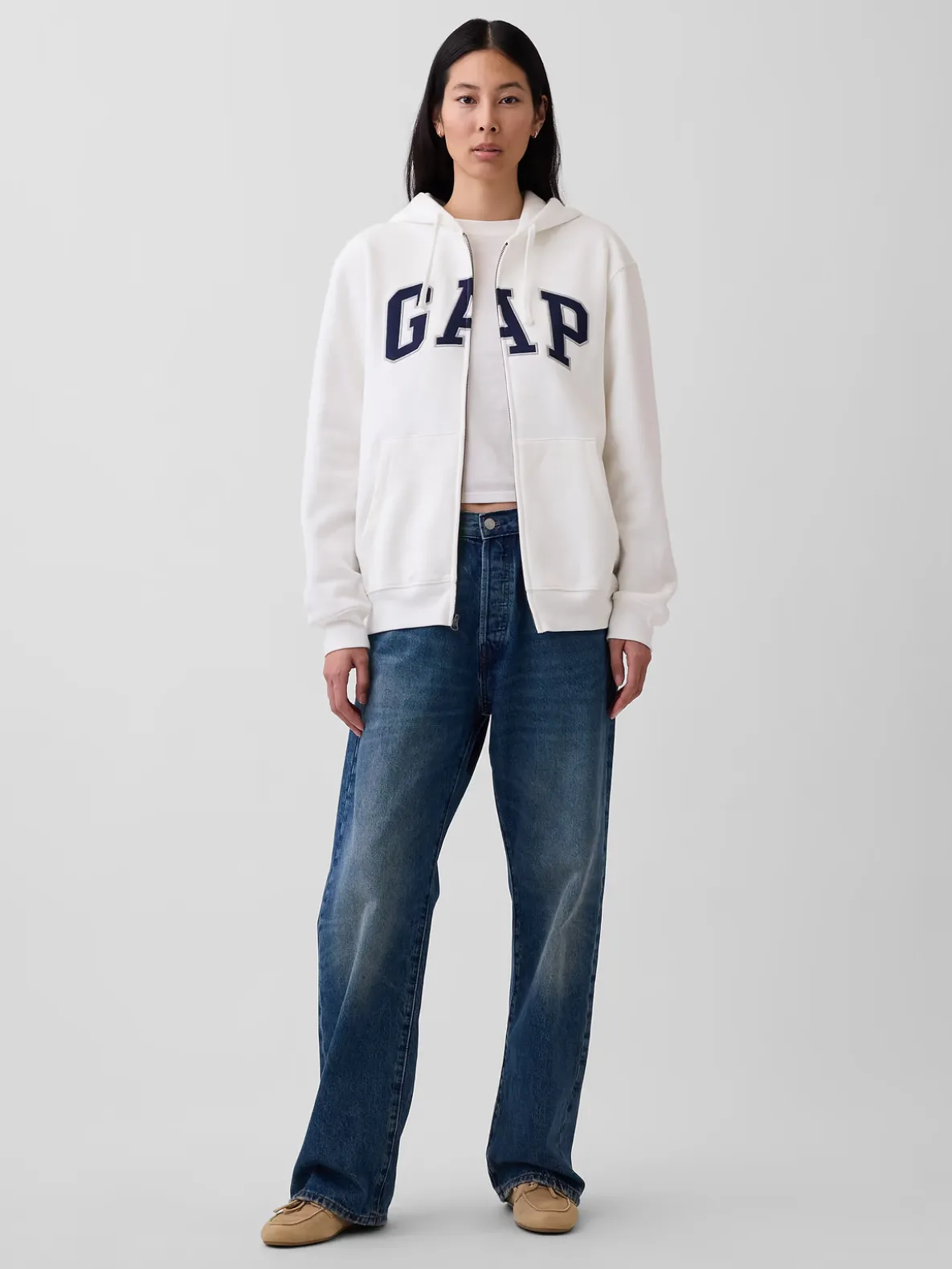 Adult VintageSoft Arch Logo Zip Hoodie
