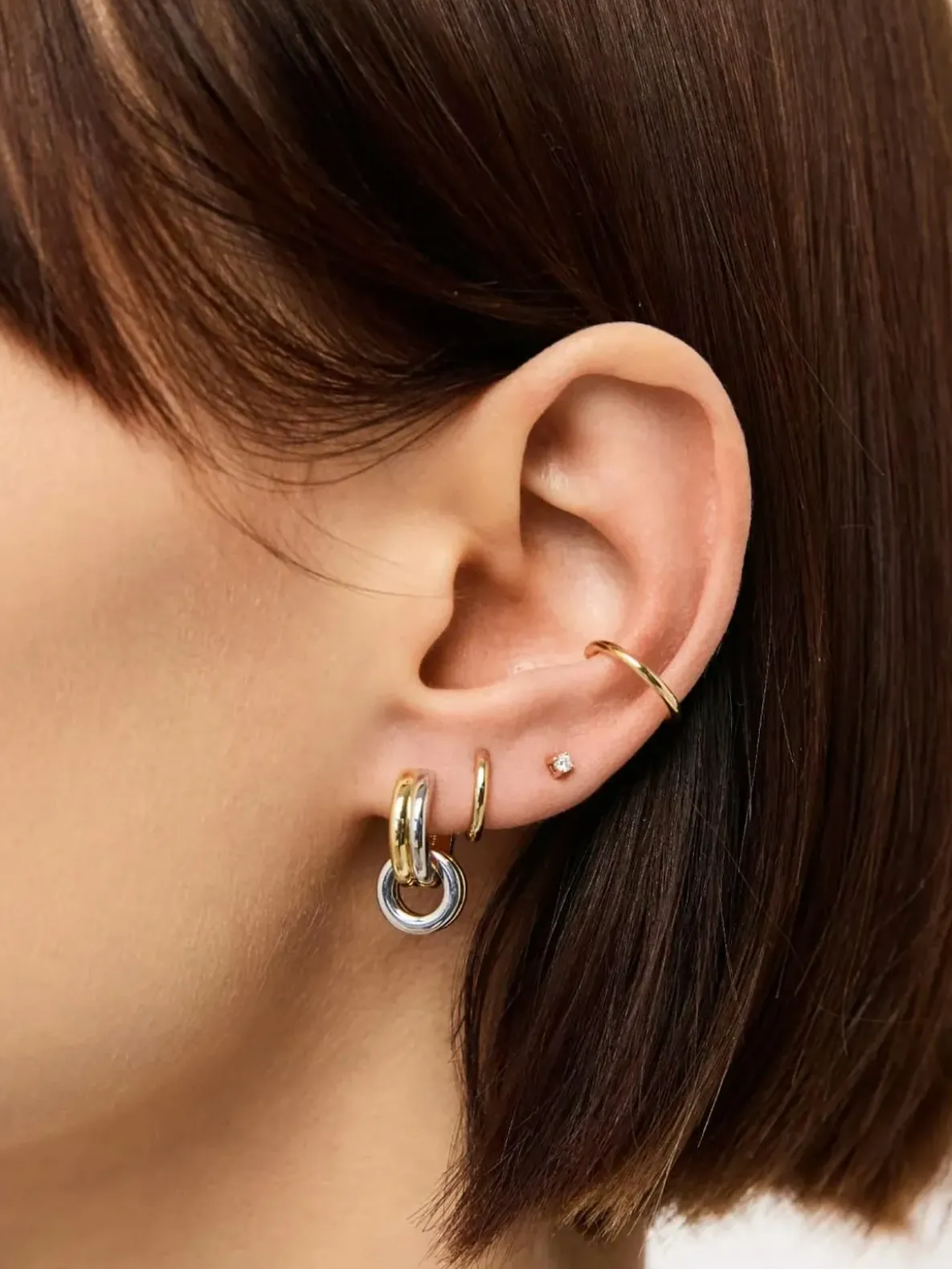 Ana Luisa Asher Drop Huggie Earrings