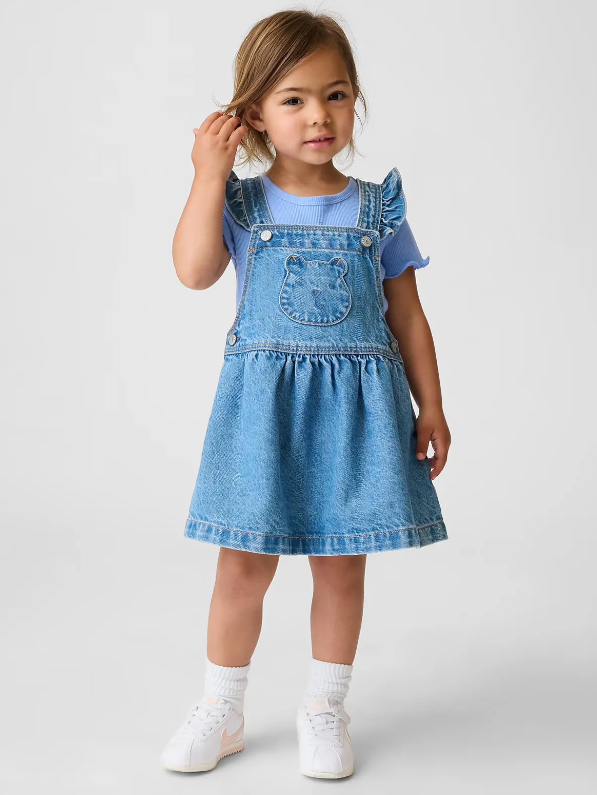 Baby & Toddler Bear Pocket Denim Skirtall