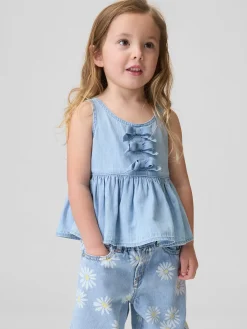 Baby & Toddler Bow Denim Tank Top
