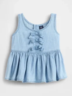 Baby & Toddler Bow Denim Tank Top
